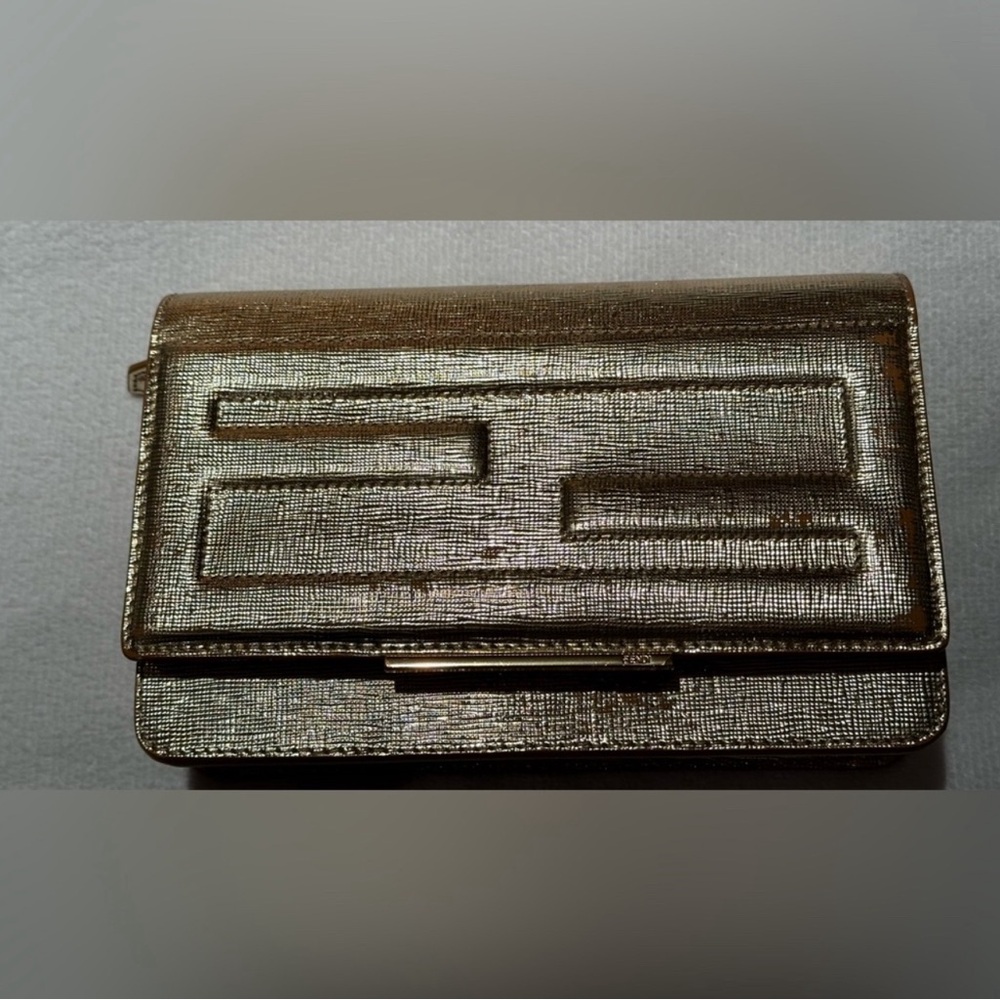 Fendi Beige Leather Clutch